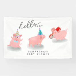 Lona ducha de bebé cerdito