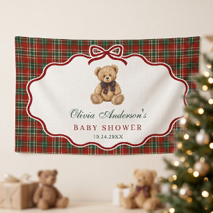 Lona Ducha de Bebé de Navidad del Oso de Peluche Elegan