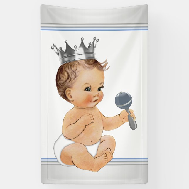 Lona Ducha de bebé del pequeño príncipe (Vertical)