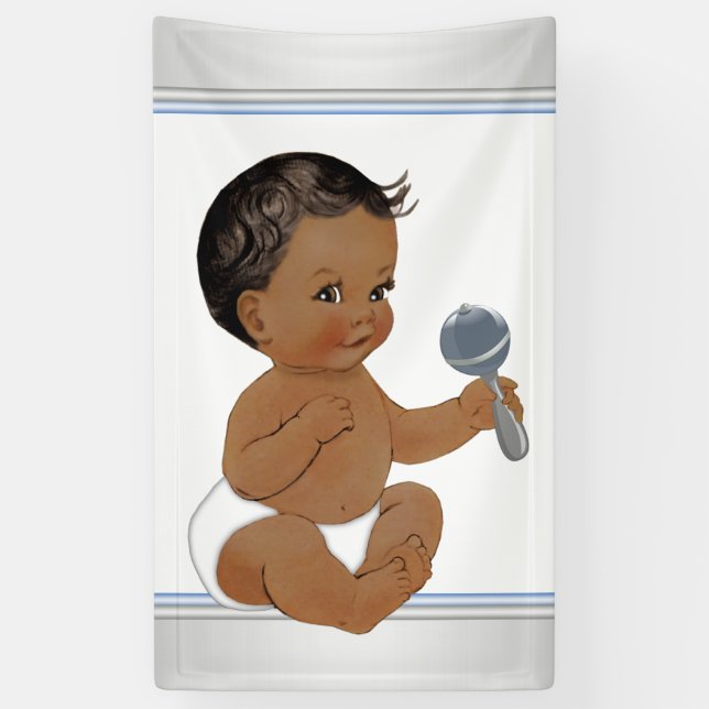 Lona Ducha de bebé étnico niño (Vertical)