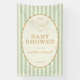 Lona Ducha de Bebé Harry Potter Hedwig Verde a Rayas