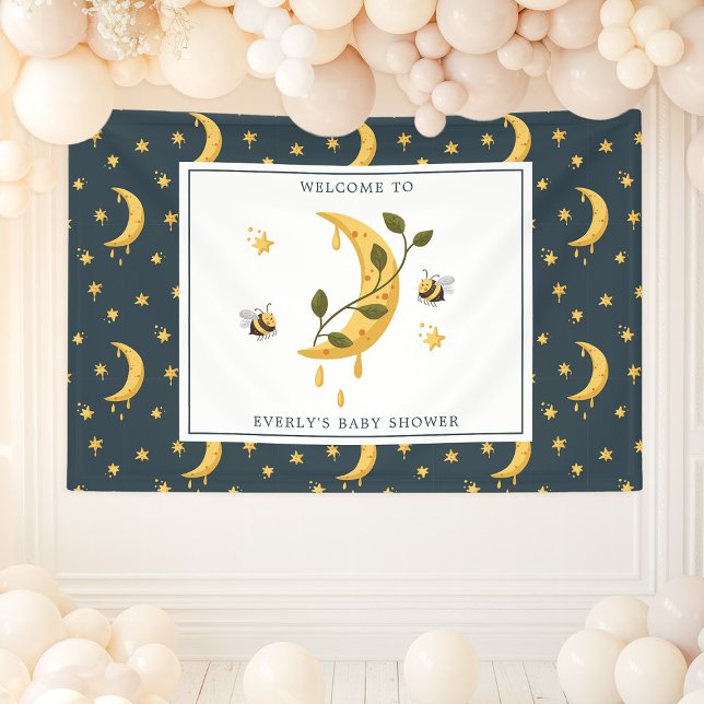 Lona Ducha de Bebé Miel de Abejorro Lunar Celestial (Subido por el creador)