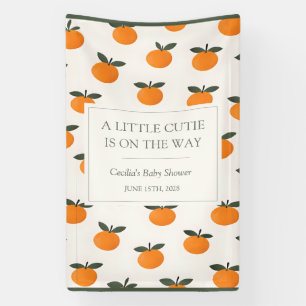 Lona Ducha de bebé neutra con tema de naranja adorable