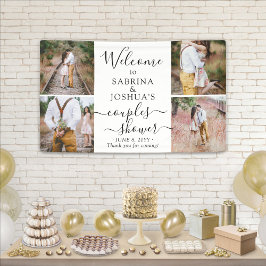 Lona Ducha de matrimonio elegante 4 foto bienvenida