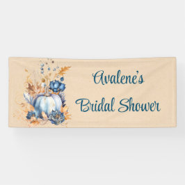 Lona Ducha de Novia de Peonía de Calabaza Naranja Azul