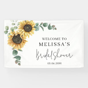 Lona Ducha de Novia Floral Girasol Eucalipto