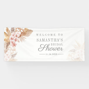 Lona Ducha de novia floral rosa pampas