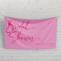 Ducha de Novia Minimalista Moderna Rosa Fucsia