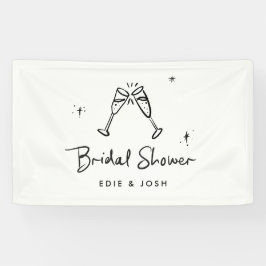 Lona Ducha de novia moderna natural elegante manuscrita