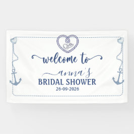 Lona Ducha de Novia Náutica Bienvenidos Ancla