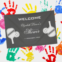 Ducha de Novia para Amantes del Pickleball Negro y