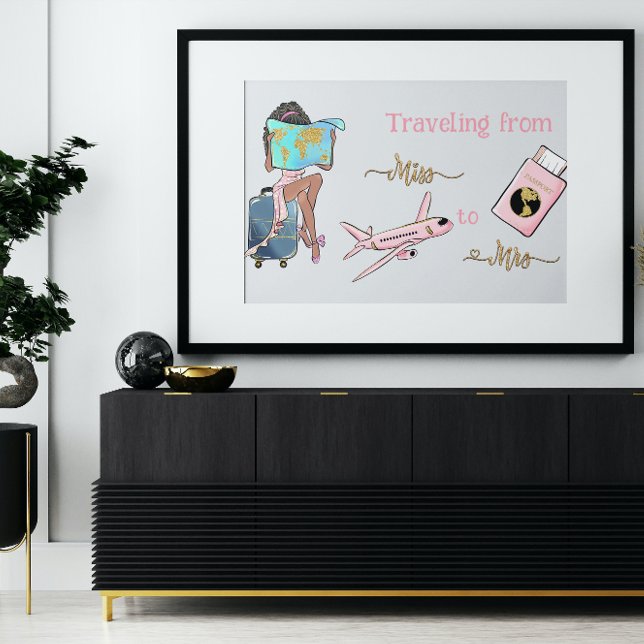 Lona Ducha de novias viajando de señorita a señora. (Subido por el creador)