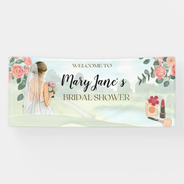 Lona Ducha nupcial de golf para golfer (Horizontal)