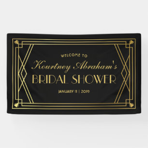 Lona ducha nupcial del gran art déco de Gatsby de los