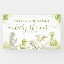 Lona Dulce Acuarela Dinosaurio baby Shower