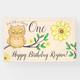 Lona Dulce Bosque de Nieves Pequeña Primer Cumpleaños