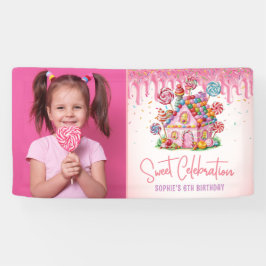 Lona Dulce Celebración Candyland Foto Niños Cumpleaños