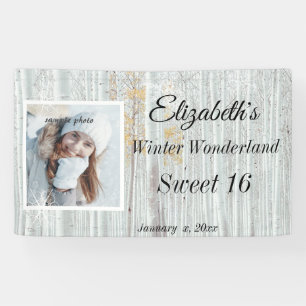 Lona Dulce Dieciséis Invierno Wonderland Snowflake