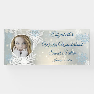 Lona Dulce Dieciséis, Winter Wonderland, Snowflakes,