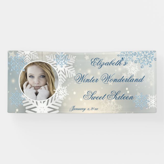 Lona Dulce Dieciséis, Winter Wonderland, Sparkle, (Horizontal)