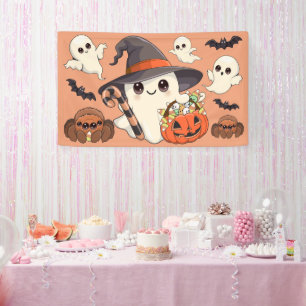 Lona Dulce Fantasma de Halloween al Estilo Kawaii