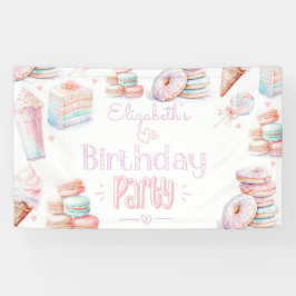 Lona Dulce fiesta de cumpleaños helado de dulces pastel