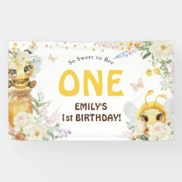 Lona Dulce para Abeja UN 1er Cumpleaños