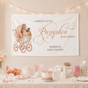 Lona Dulce Pequeña Calabaza Baby Shower de Otoño