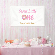 Dulce Pequeñito Cumpleaños 1º Donut Rosa