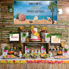 Lona Dulces dieciséis Luau hawaiano