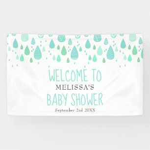 Lona Dulces gotas de lluvia para baby shower / bienveni