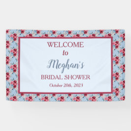 Lona Dusty Blue and Burgundy Bridal Shower