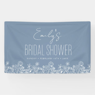 Lona Dusty Blue Flor Silvestre Bridal Shower Boho