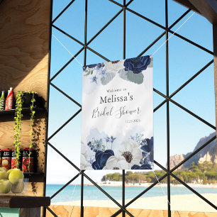 Lona Dusty Blue Navy Bloom Floral Bridal Shower