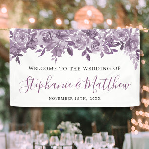 Lona Dusty Mauve Rosas florales Boda acuarela