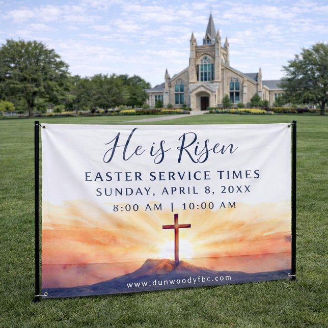 Lona Easter Church Service Banner for Outdoor Use (Subido por el creador)