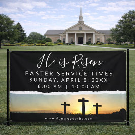 Lona Easter Church Service Banner for Outdoor Use