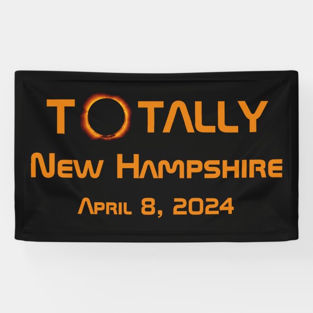Lona Eclipse solar de New Hampshire 2024 (Horizontal)