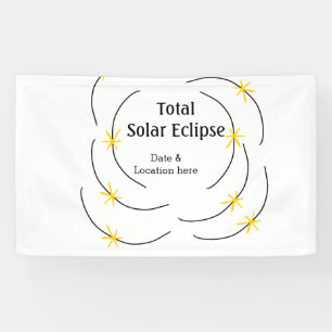 Lona eclipse solar total añadir fecha ubicación mitad s