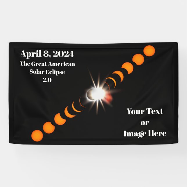 Lona Eclipse solar total de 2024 (Horizontal)