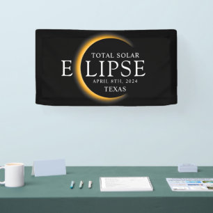 Lona Eclipse solar total de 2024 Texas Black & Gold mod