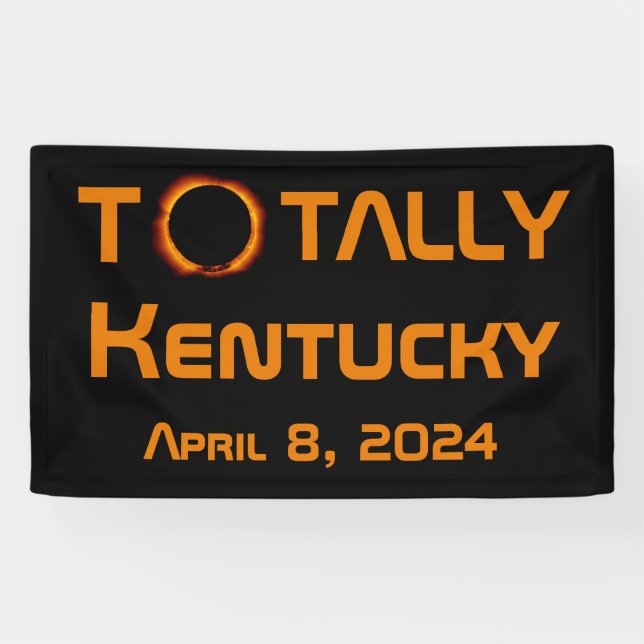 Lona Eclipse solar total de Kentucky 2024 (Horizontal)