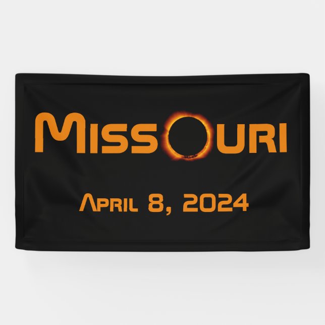 Lona Eclipse solar total de Missouri 2024 (Horizontal)