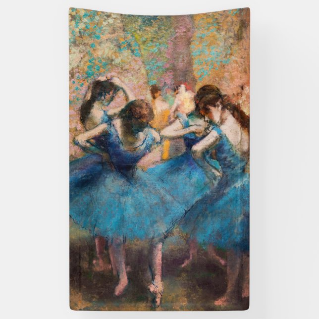 Lona Edgar Degas - Bailarinas en azul (Vertical)