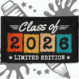 Lona Edición Limitada de Graduación Vintage Clase de 20