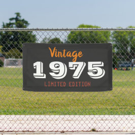 Lona Edición Vintage 1975 Cumpleaños 50 - Edición Limit