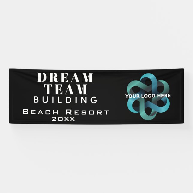 Lona Edificio Black Team - Logo de Dream Team Company (Horizontal)