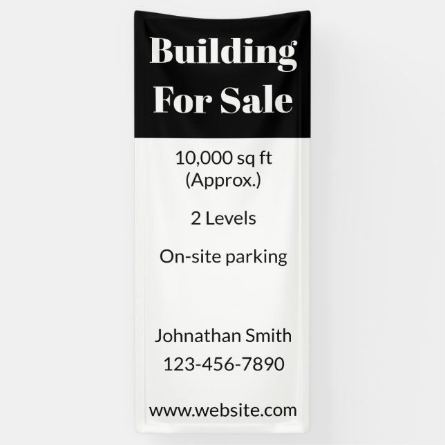 Lona Edificio En Venta Inmobiliaria Negra De Negocios B (Vertical)