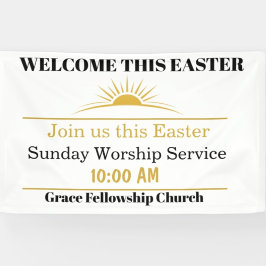 Lona Editable Easter Church Welcome Banner