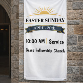 Lona Editable Easter Sunday Church Banner